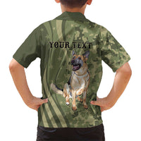 United States Canine Personalized Kid Hawaiian Shirt USA Military K9s Camouflage