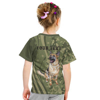 United States Canine Personalized Kid T Shirt USA Military K9s Camouflage