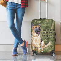 United States Canine Personalized Luggage Cover USA Military K9s Camouflage