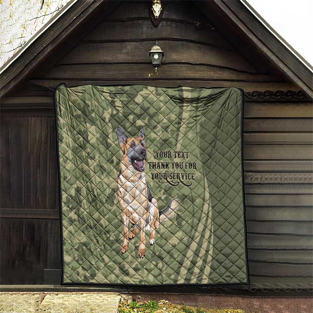 United States Canine Personalized Quilt USA Military K9s Camouflage