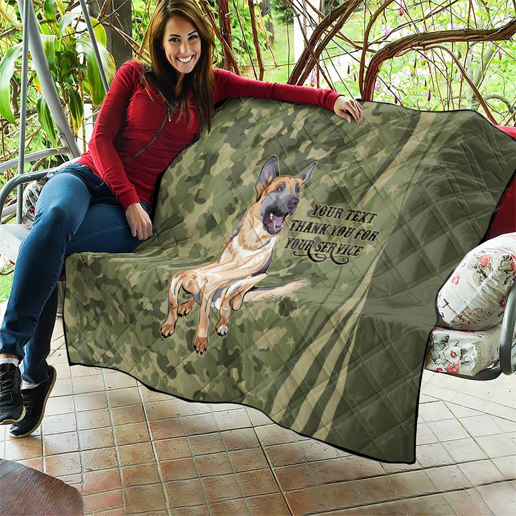 United States Canine Personalized Quilt USA Military K9s Camouflage
