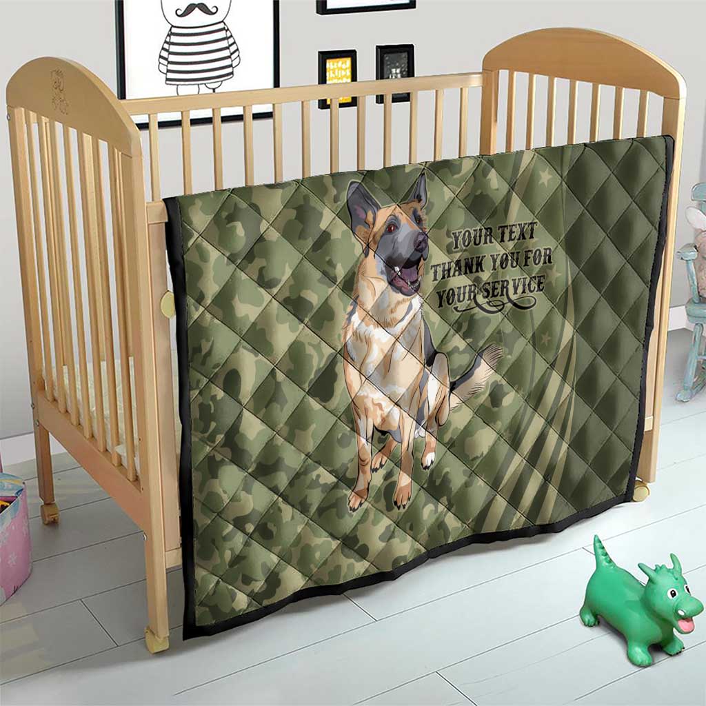 United States Canine Personalized Quilt USA Military K9s Camouflage