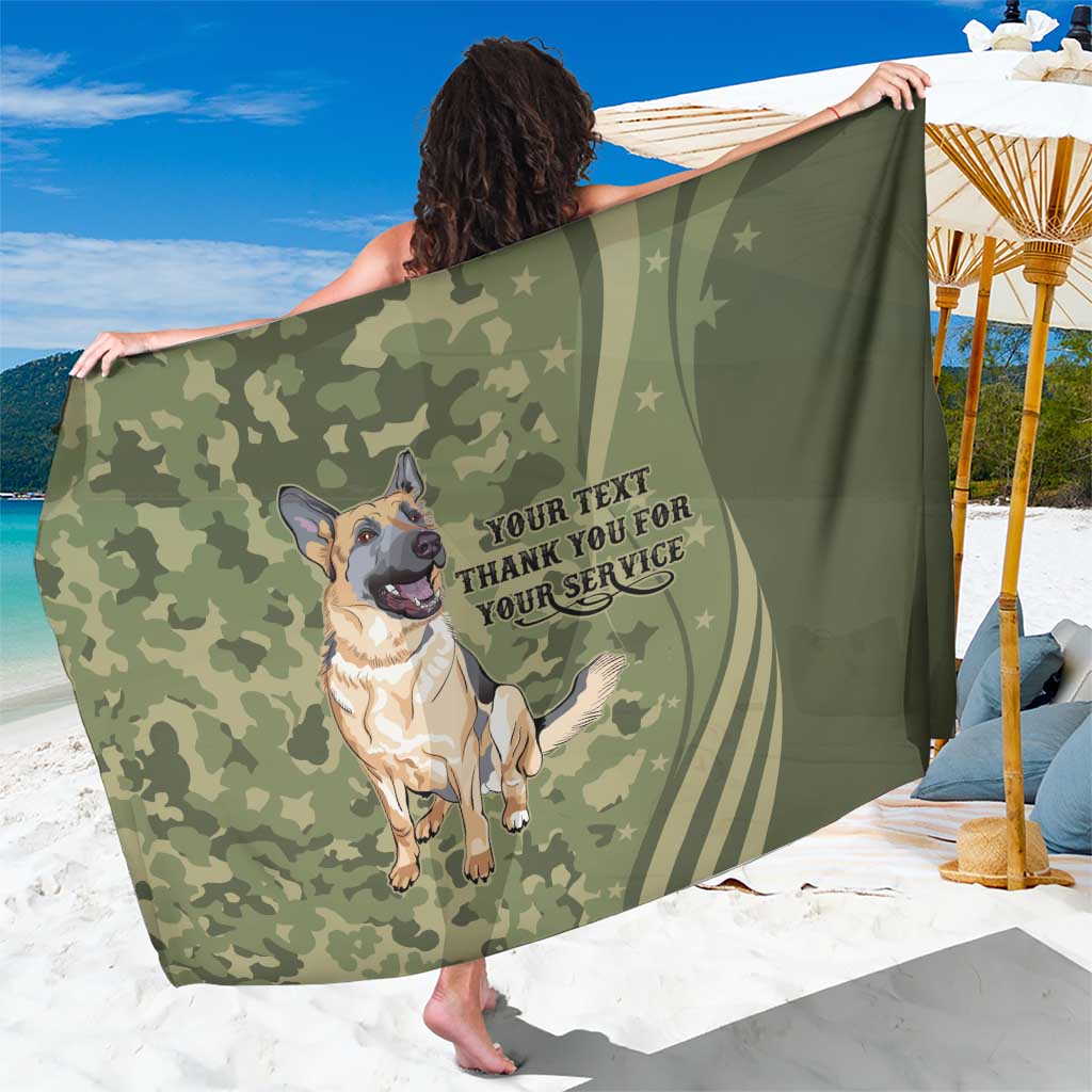 United States Canine Personalized Sarong USA Military K9s Camouflage