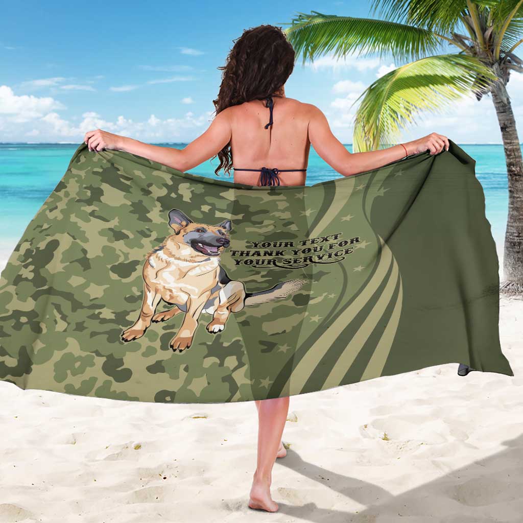 United States Canine Personalized Sarong USA Military K9s Camouflage