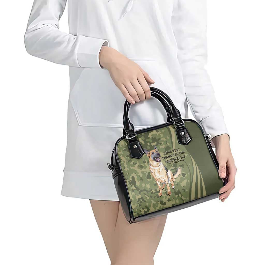 United States Canine Personalized Shoulder Handbag USA Military K9s Camouflage