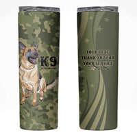 United States Canine Personalized Skinny Tumbler USA Military K9s Camouflage