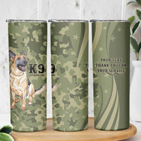 United States Canine Personalized Skinny Tumbler USA Military K9s Camouflage