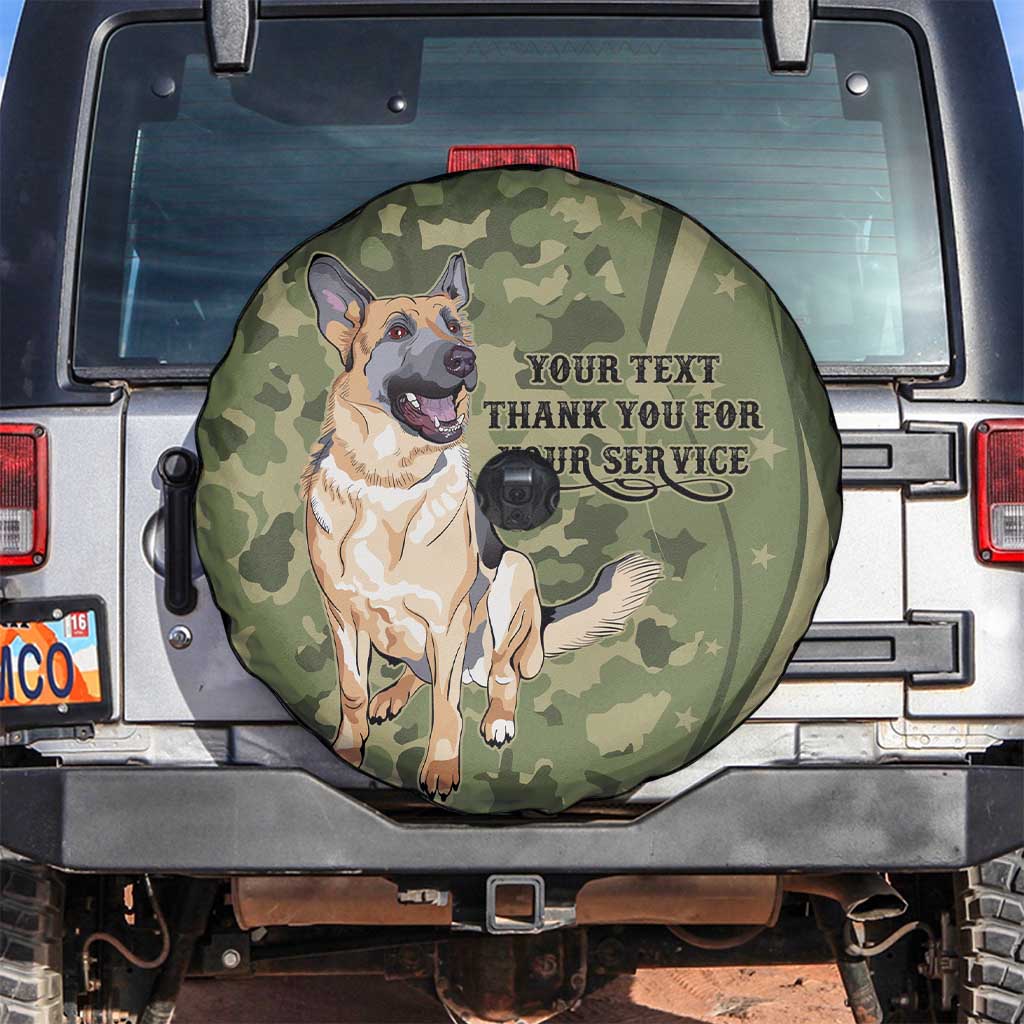 United States Canine Personalized Spare Tire Cover USA Military K9s Camouflage