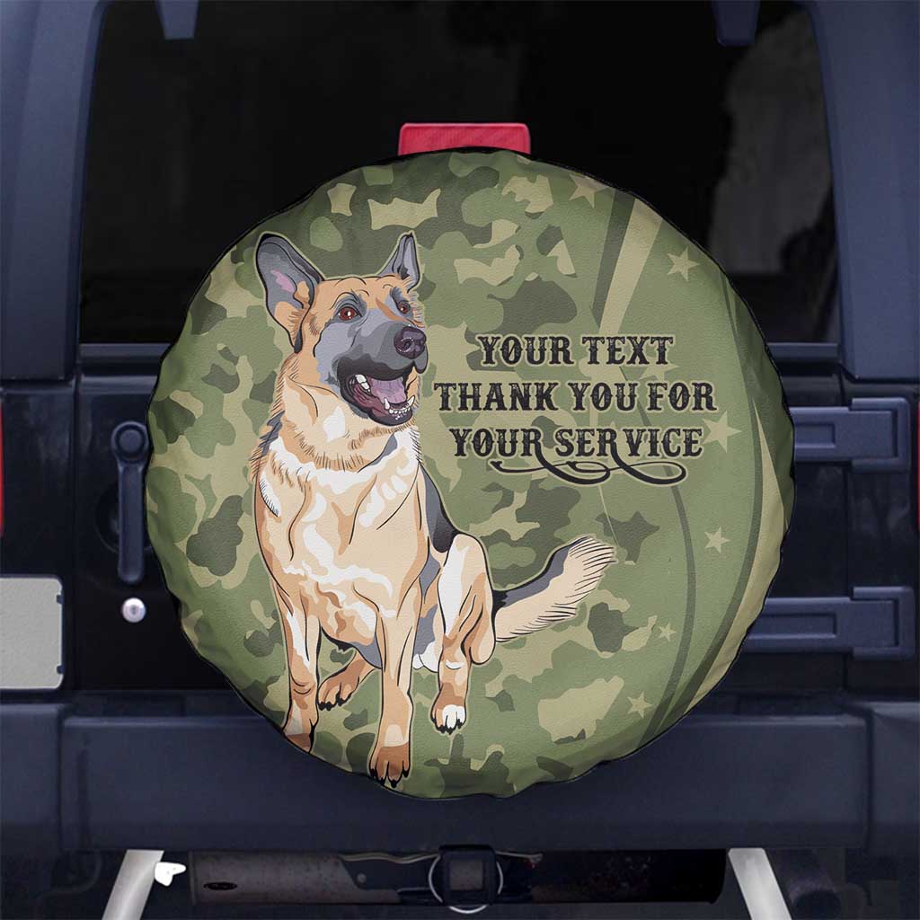 United States Canine Personalized Spare Tire Cover USA Military K9s Camouflage