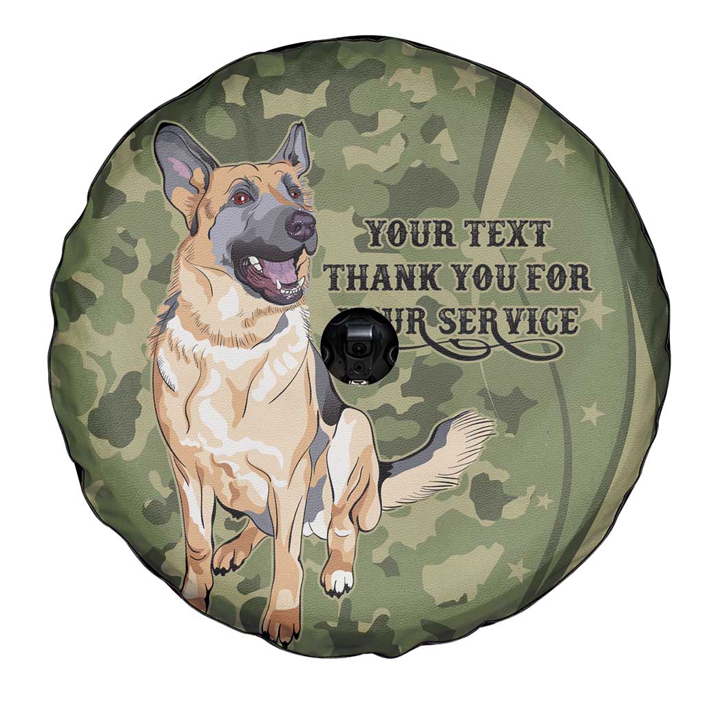 United States Canine Personalized Spare Tire Cover USA Military K9s Camouflage