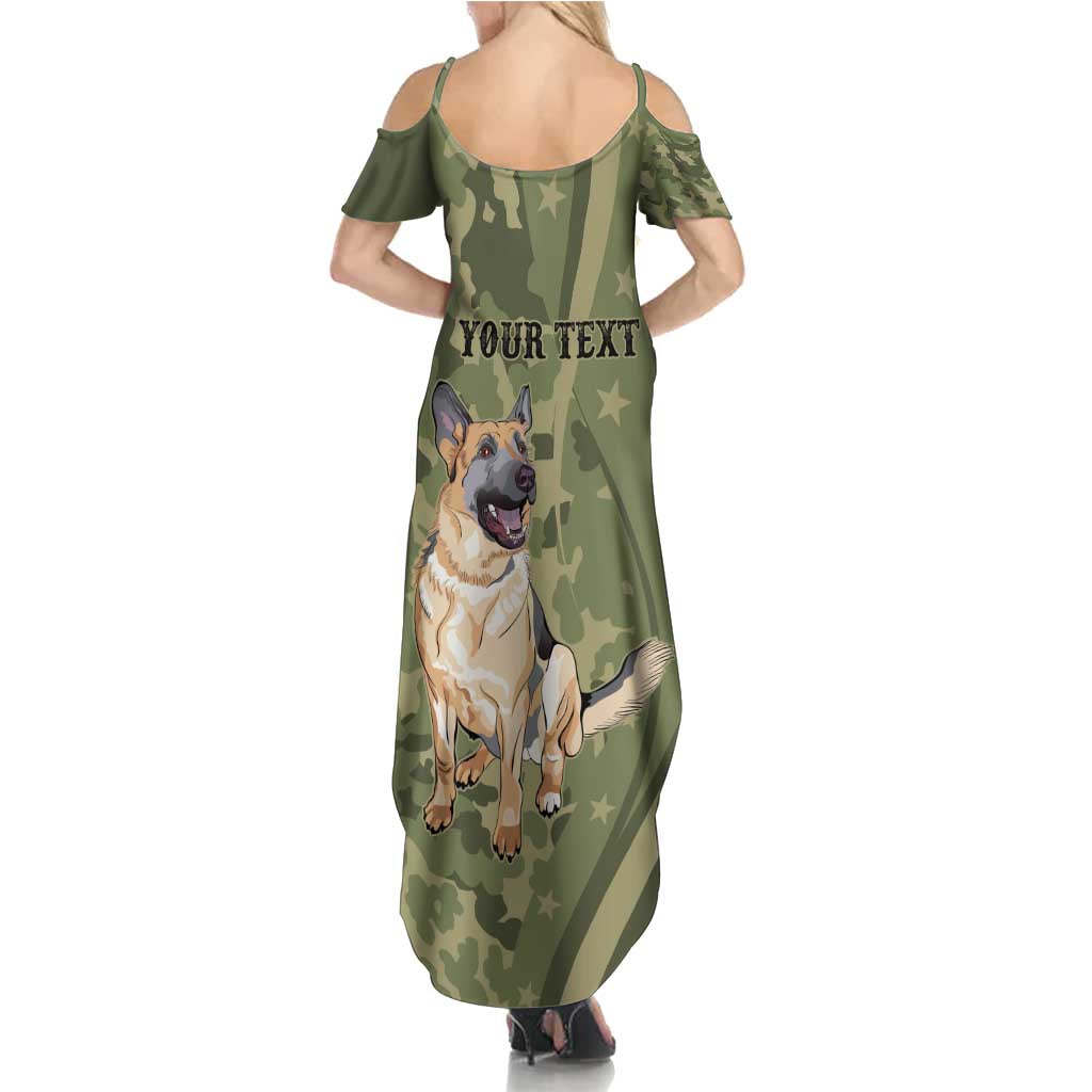 United States Canine Personalized Summer Maxi Dress USA Military K9s Camouflage