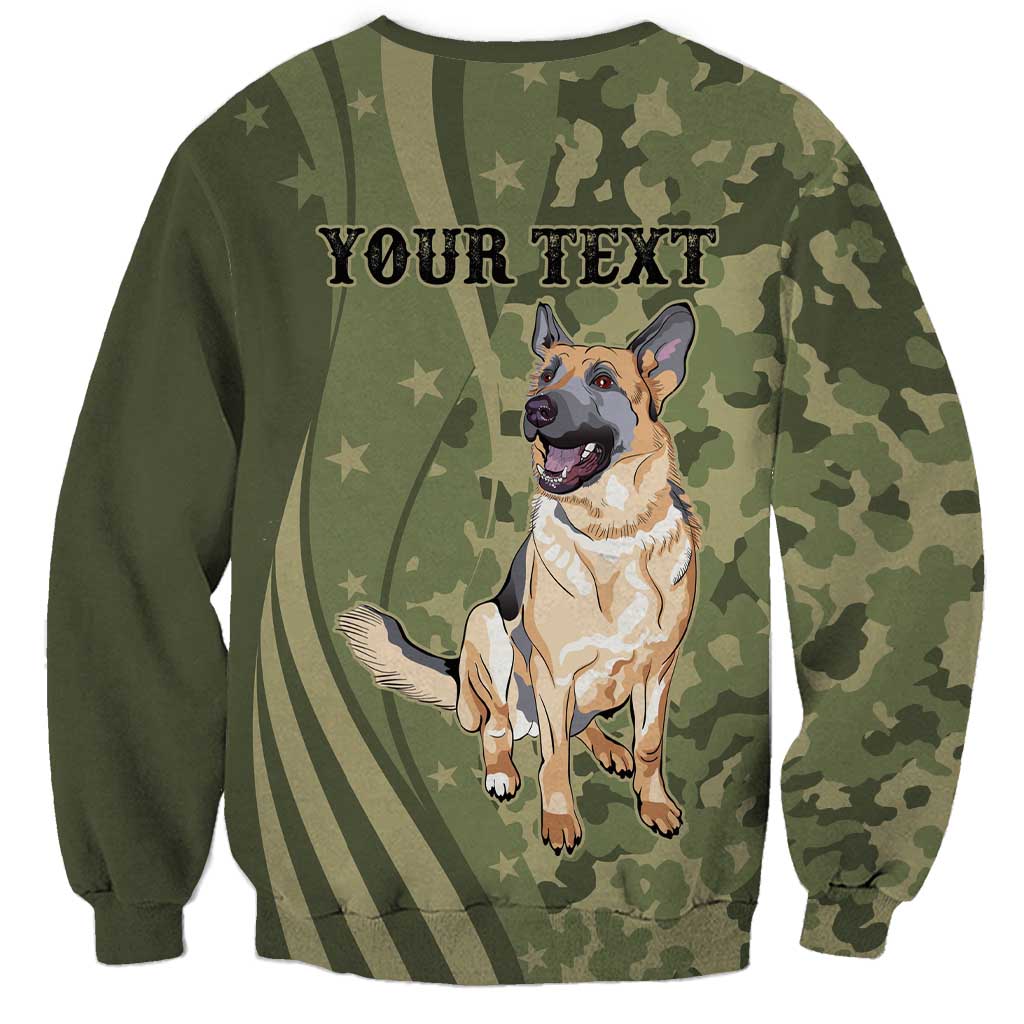 United States Canine Personalized Sweatshirt USA Military K9s Camouflage