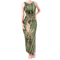 United States Canine Personalized Tank Maxi Dress USA Military K9s Camouflage