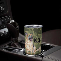 United States Canine Personalized Tumbler Cup USA Military K9s Camouflage