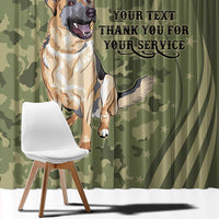 United States Canine Personalized Window Curtain USA Military K9s Camouflage