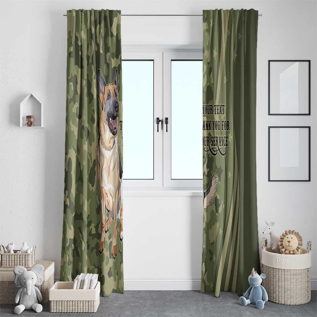 United States Canine Personalized Window Curtain USA Military K9s Camouflage