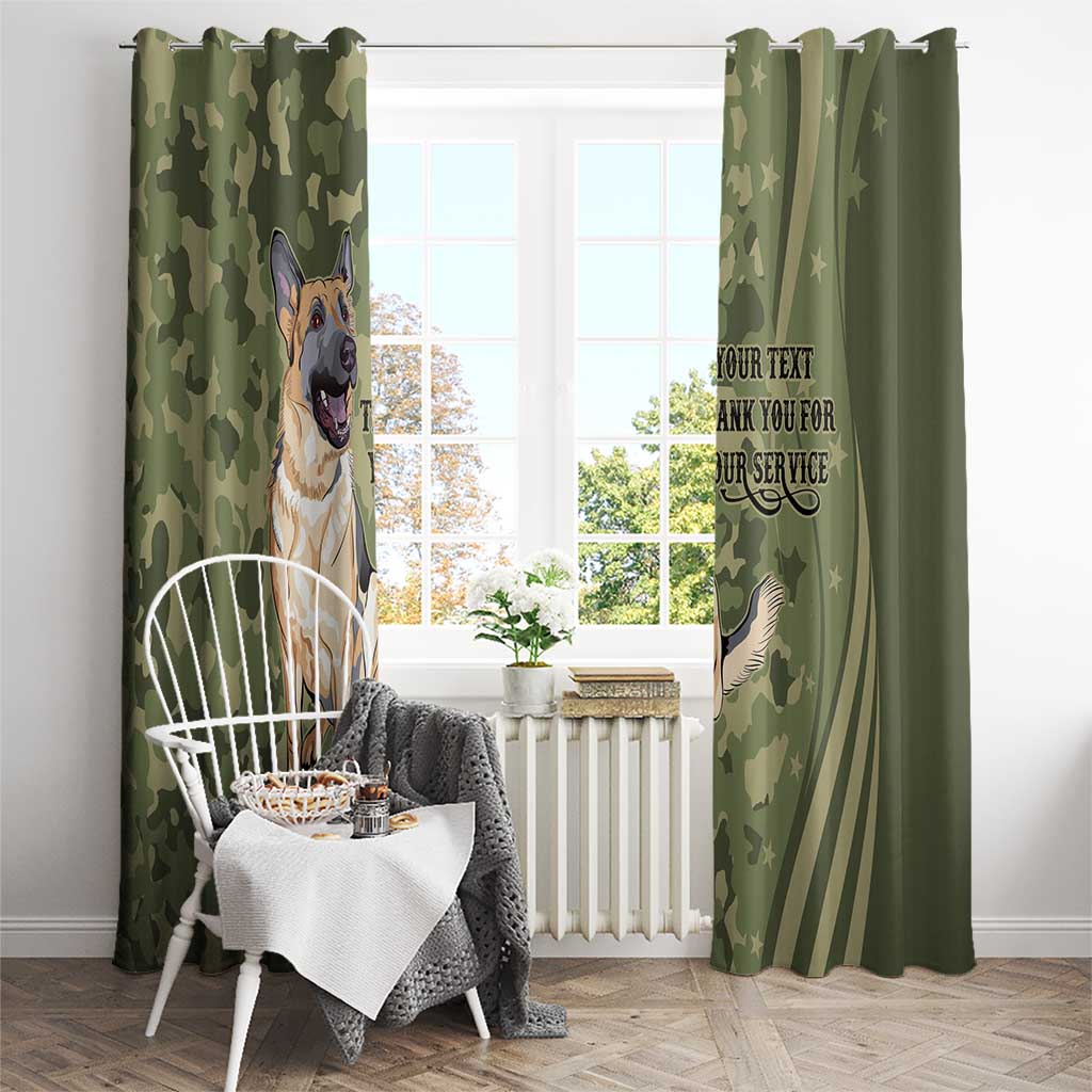 United States Canine Personalized Window Curtain USA Military K9s Camouflage