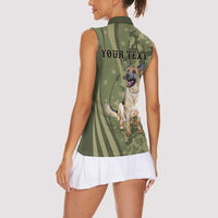 United States Canine Personalized Women Sleeveless Polo Shirt USA Military K9s Camouflage