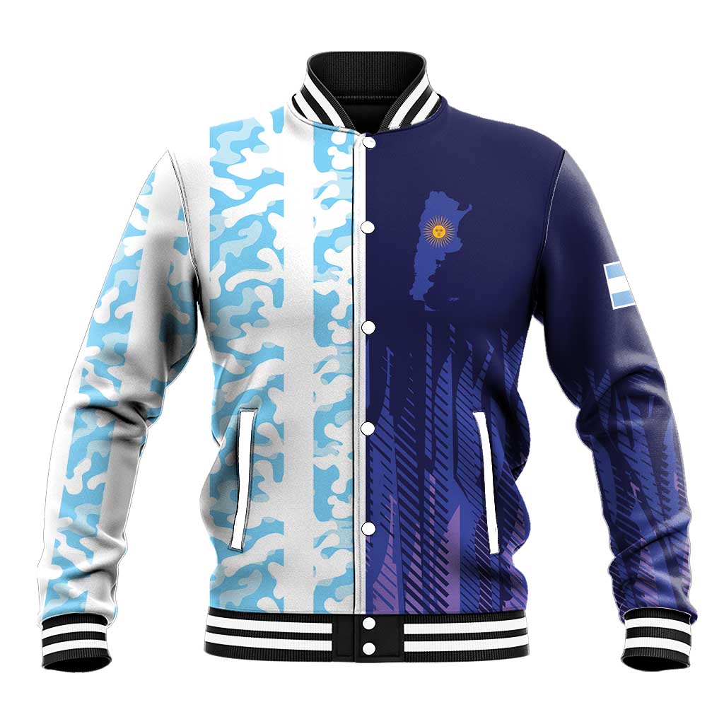 Argentina Football Custom Baseball Jacket Vamos La Albiceleste Half Version