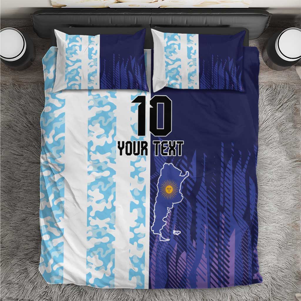 Argentina Football Custom Bedding Set Vamos La Albiceleste Half Version