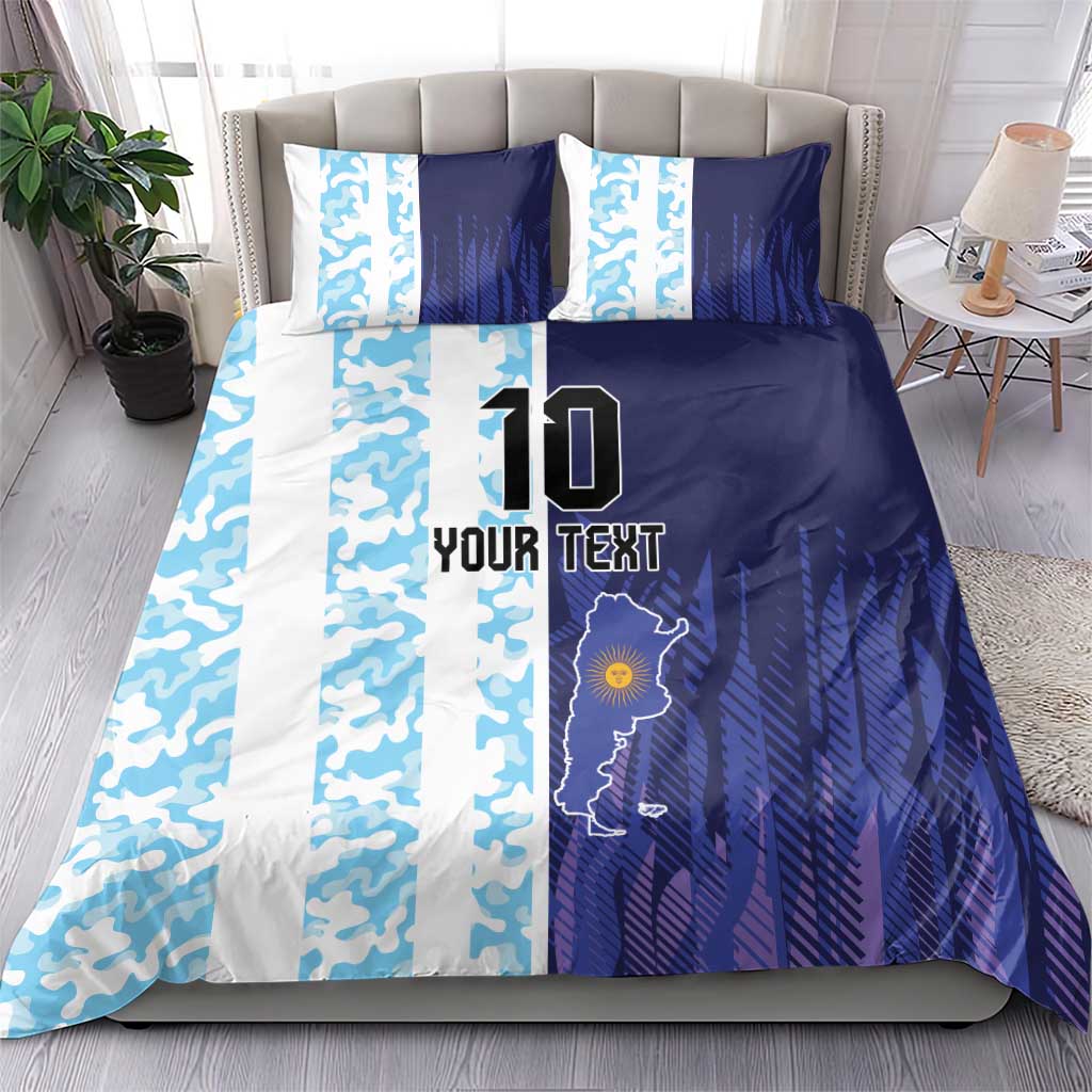 Argentina Football Custom Bedding Set Vamos La Albiceleste Half Version