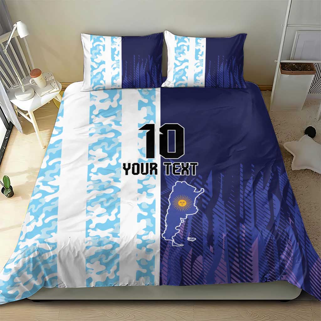 Argentina Football Custom Bedding Set Vamos La Albiceleste Half Version