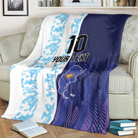 Argentina Football Custom Blanket Vamos La Albiceleste Half Version
