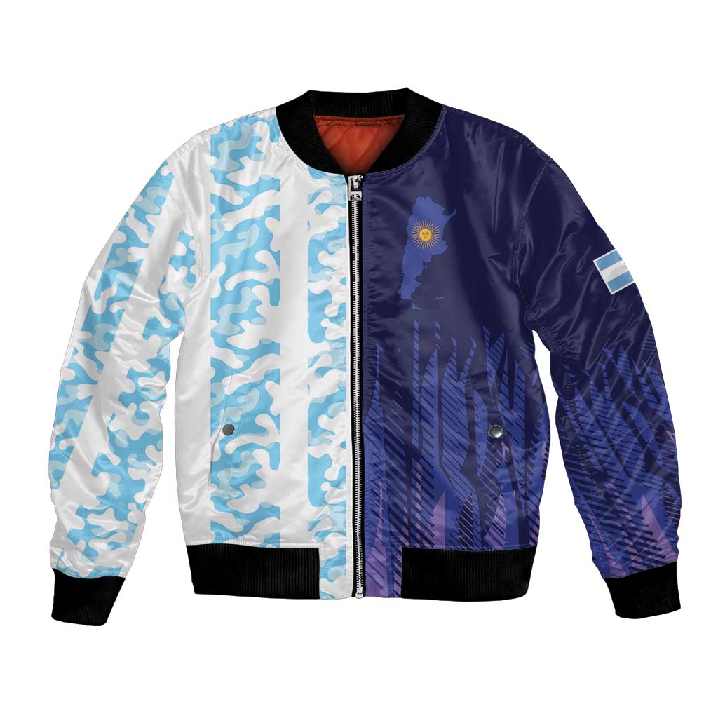 Argentina Football Custom Bomber Jacket Vamos La Albiceleste Half Version