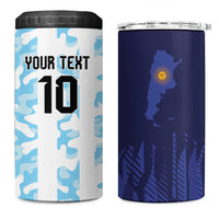 Argentina Football Custom 4 in 1 Can Cooler Tumbler Vamos La Albiceleste Half Version