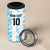 Argentina Football Custom 4 in 1 Can Cooler Tumbler Vamos La Albiceleste Half Version