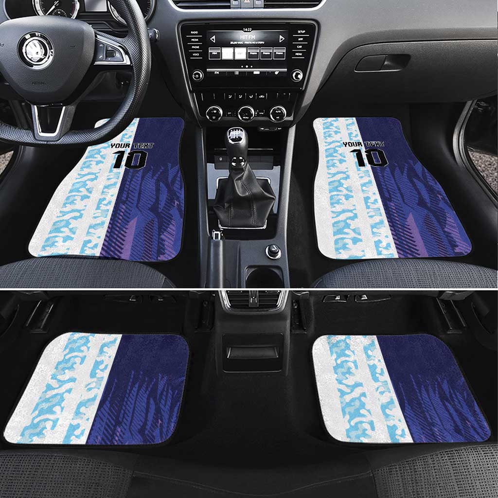Argentina Football Custom Car Mats Vamos La Albiceleste Half Version
