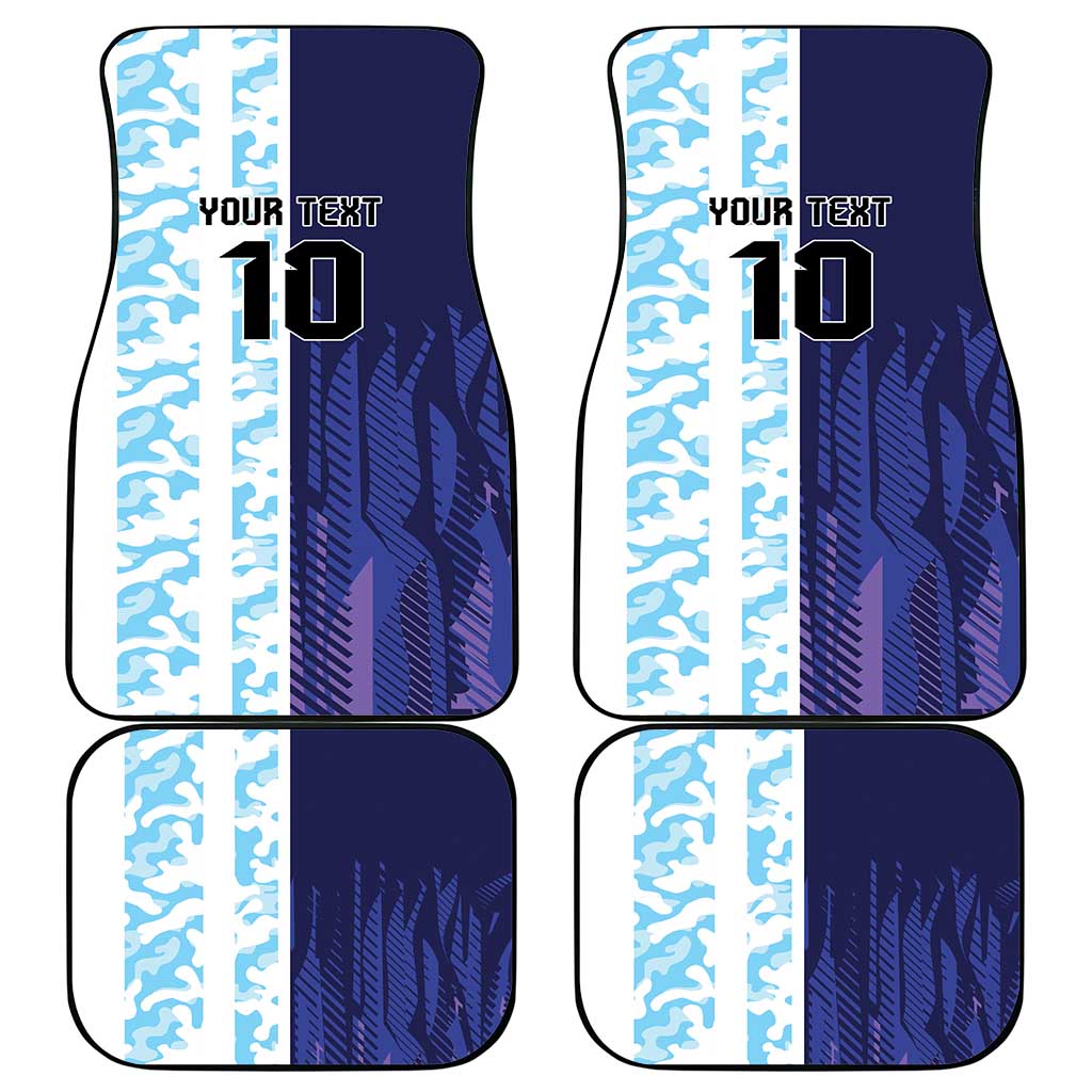Argentina Football Custom Car Mats Vamos La Albiceleste Half Version