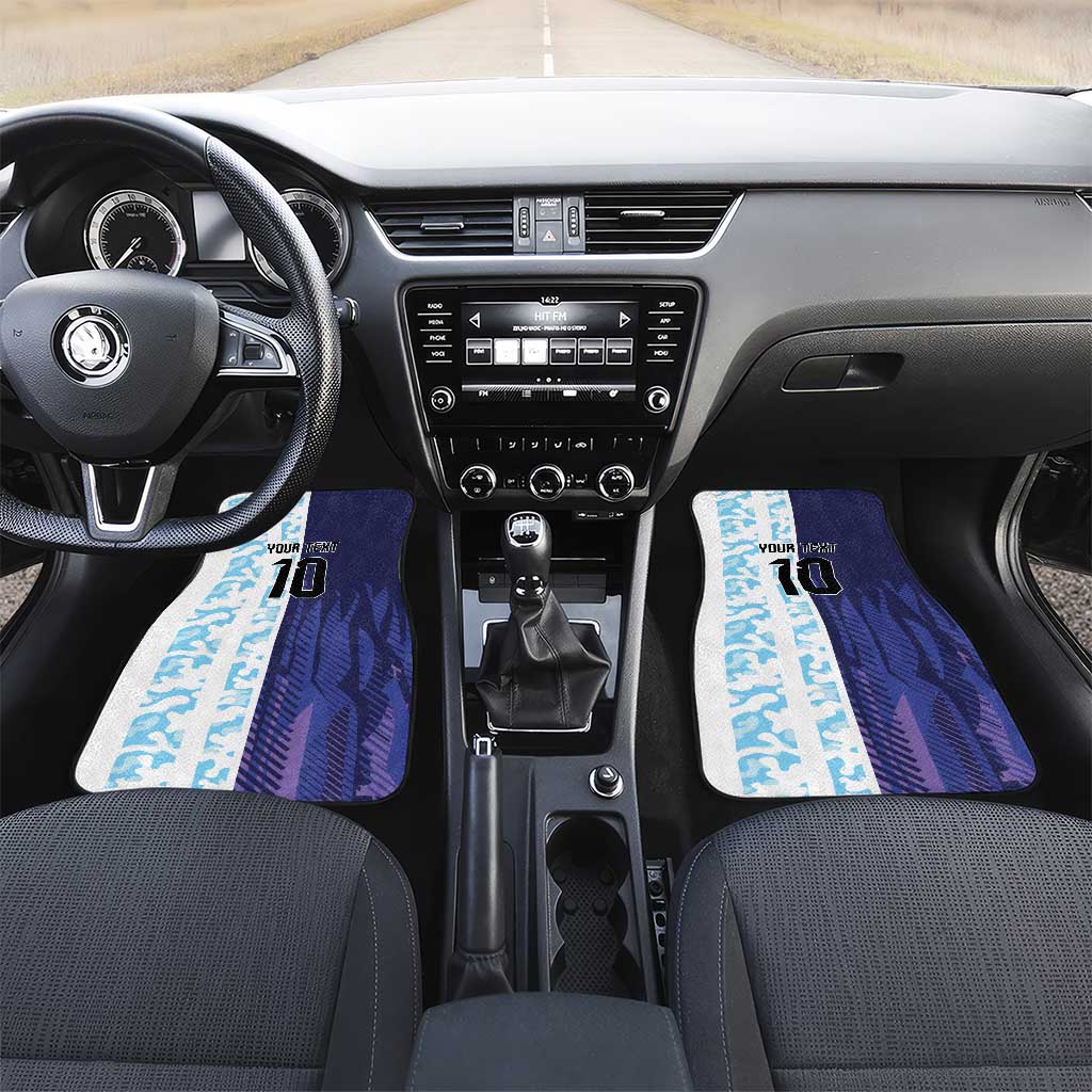 Argentina Football Custom Car Mats Vamos La Albiceleste Half Version
