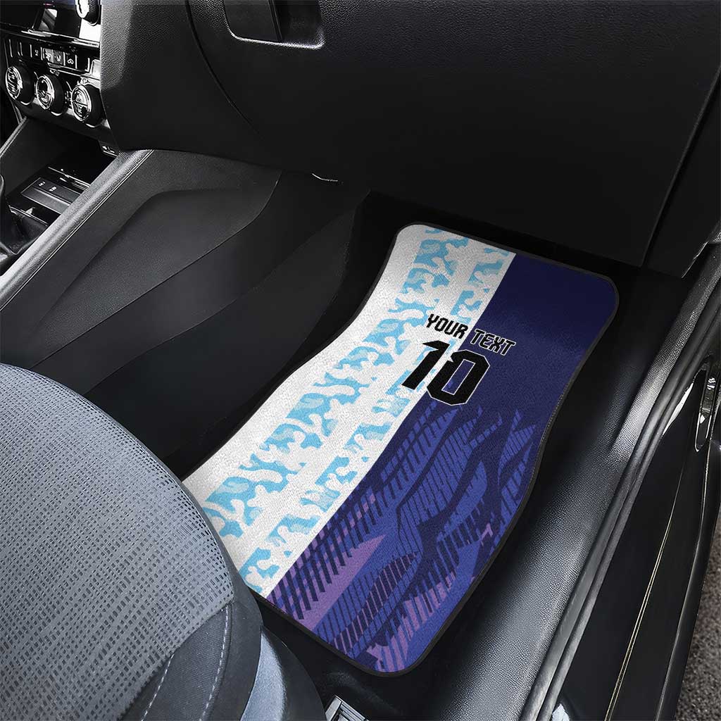 Argentina Football Custom Car Mats Vamos La Albiceleste Half Version