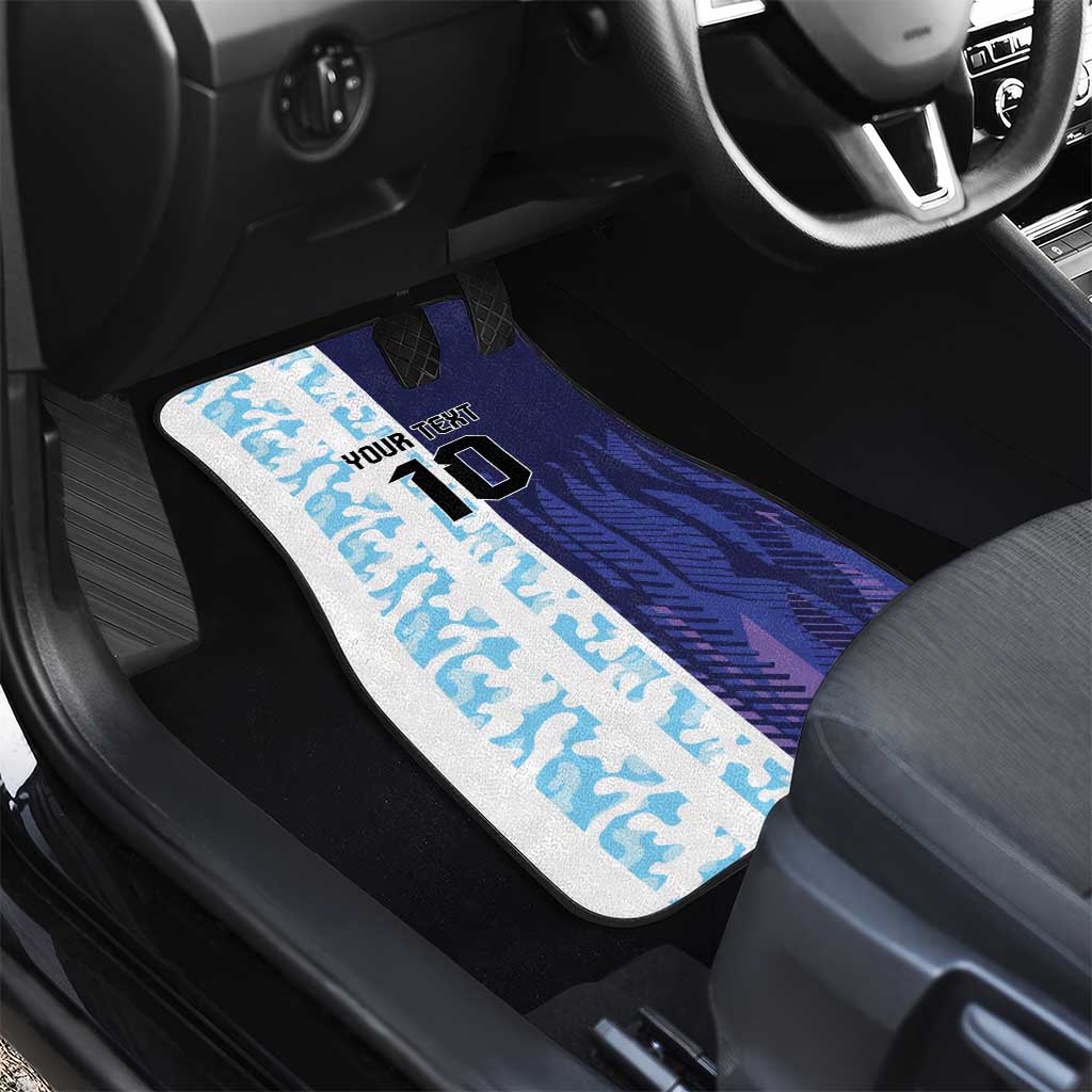 Argentina Football Custom Car Mats Vamos La Albiceleste Half Version