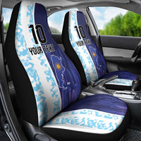 Argentina Football Custom Car Seat Cover Vamos La Albiceleste Half Version