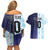 Argentina Football Custom Couples Matching Off Shoulder Short Dress and Hawaiian Shirt Vamos La Albiceleste Half Version
