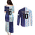 Argentina Football Custom Couples Matching Puletasi and Long Sleeve Button Shirt Vamos La Albiceleste Half Version