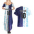 Argentina Football Custom Couples Matching Summer Maxi Dress and Hawaiian Shirt Vamos La Albiceleste Half Version
