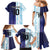 Argentina Football Custom Family Matching Mermaid Dress and Hawaiian Shirt Vamos La Albiceleste Half Version