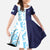 Argentina Football Custom Family Matching Off Shoulder Maxi Dress and Hawaiian Shirt Vamos La Albiceleste Half Version