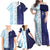 Argentina Football Custom Family Matching Off Shoulder Maxi Dress and Hawaiian Shirt Vamos La Albiceleste Half Version