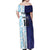 Argentina Football Custom Family Matching Off Shoulder Maxi Dress and Hawaiian Shirt Vamos La Albiceleste Half Version