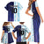 Argentina Football Custom Family Matching Short Sleeve Bodycon Dress and Hawaiian Shirt Vamos La Albiceleste Half Version