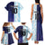 Argentina Football Custom Family Matching Tank Maxi Dress and Hawaiian Shirt Vamos La Albiceleste Half Version