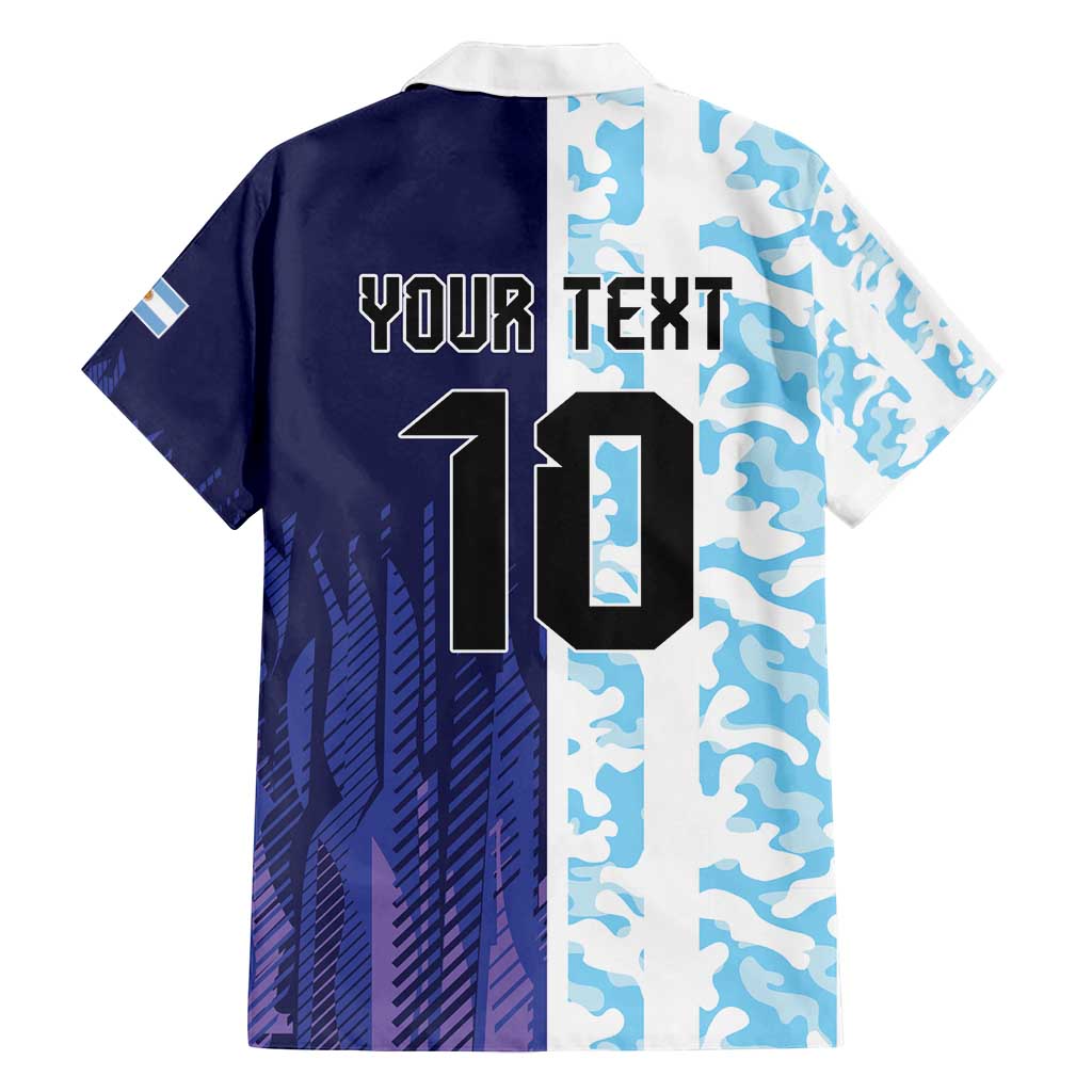 Argentina Football Custom Family Matching Tank Maxi Dress and Hawaiian Shirt Vamos La Albiceleste Half Version