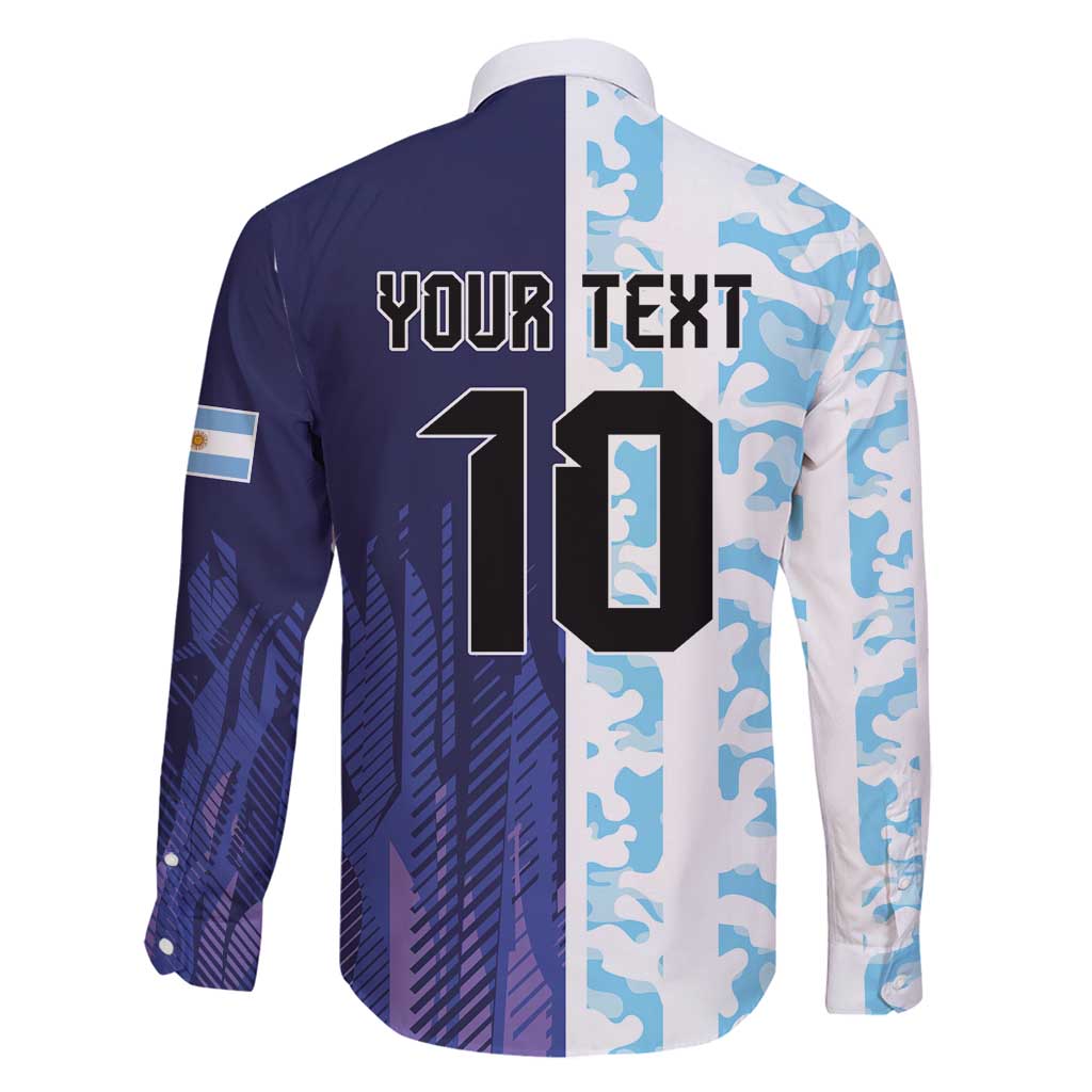 Argentina Football Custom Family Matching Tank Maxi Dress and Hawaiian Shirt Vamos La Albiceleste Half Version