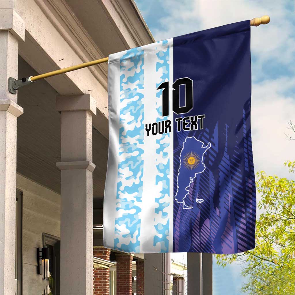 Argentina Football Custom Garden Flag Vamos La Albiceleste Half Version