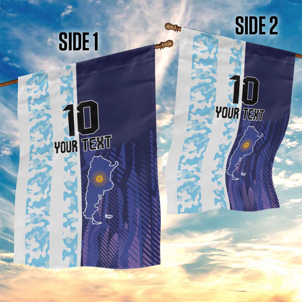 Argentina Football Custom Garden Flag Vamos La Albiceleste Half Version