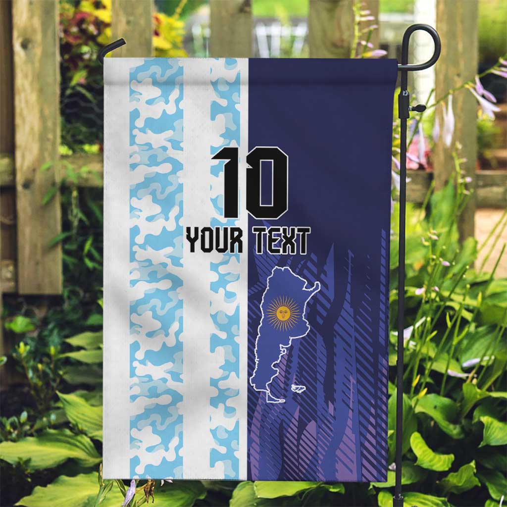Argentina Football Custom Garden Flag Vamos La Albiceleste Half Version